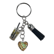 Heart and tassel keyring