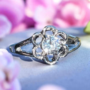 Elegant Synthetic Zircon Alloy Ring