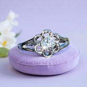 Elegant Synthetic Zircon Alloy Ring