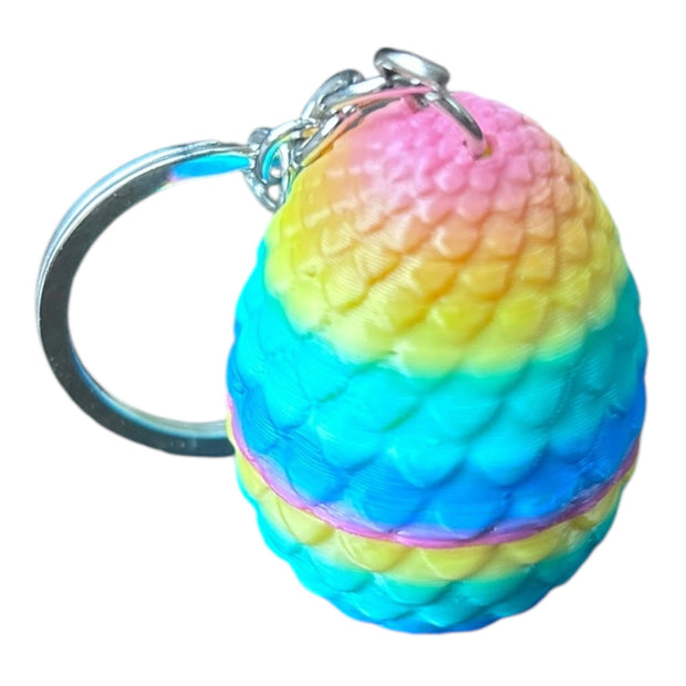 Multicoloured Egg keyring