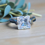 Elegant Synthetic Zircon Alloy Ring