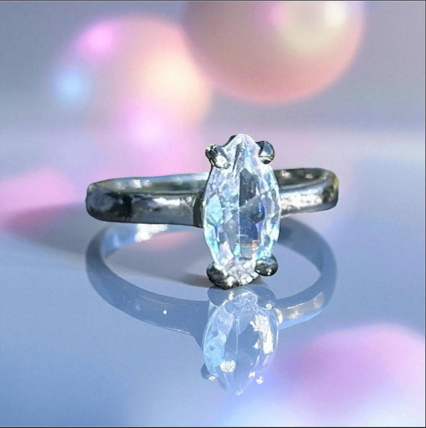 Elegant Synthetic Zircon Alloy Ring