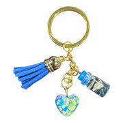 Heart and tassel keyring