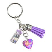 Heart and tassel keyring