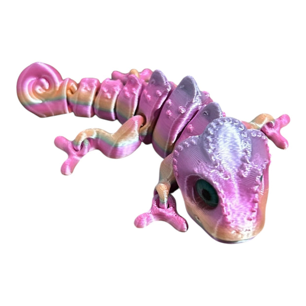 Chameleon with realistic eyes