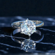 Elegant Synthetic Zircon Alloy Ring
