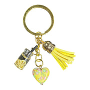 Heart and tassel keyring